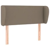 Vidaxl Vzglavje z ušesi taupe 103x23x78/88 cm blago