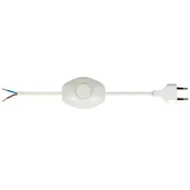 PRIKLJUCNI KABEL S NOŽNOM SKLOPKOM 2X07/250V/2,5+1,5M BIJELI