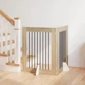 vidaXL Vrata za pse z stojali 2 pcs Sonoma hrast 80 x 100 cm