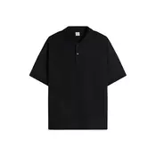 Bershka Majica INTERLOCK črna