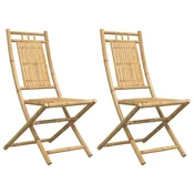 Vidaxl Zložljivi vrtni stoli 2 kosa 46x66x99 cm bambus