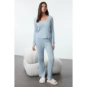 Trendyol Milla Ženski set pidžame Thmaw25Pt00044, Svetloplavi