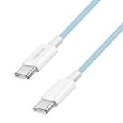 Logilink USB 2.0 kabel Type-C, C/M - C/M, 480 Mbps, 60 W, najlon, plavi, 0,5 m