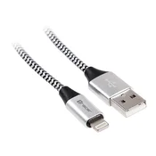 Kabel TRACER USB-A Lightning M, 1m, črn/srebrn
