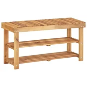 Vidaxl Stojalo za čevlje 90x32x46 cm trden akacijev les