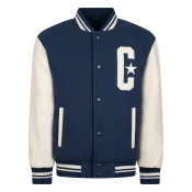 CONVERSE Prehodna jakna VARSITY kremna/mornarska