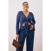 Trendyol Curve Ženska bluza Tbbaw26Af00082, Plava