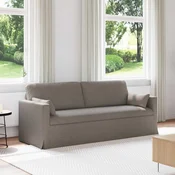 Sofa Sivo-smeda 198 x 78 x 80 cm tkanina