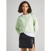 Light Green Womens Floral Sweatshirt Pepe Jeans Alissa - Women