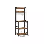Songmics Kuhinjska polica 40x60x170 cm rjava