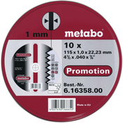 Metabo10-piece set of cutting blades 115mm