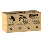 FELIX slomart Purina MEŠANICA, 120x85g, konzervirana hrana za mačke, tun, trska, govedina, piščanec, za odrasle mačke