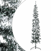 Tanka umjetna polovica božicnog drvca sa snijegom 240 cm