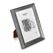 Casa Chic Lancaster, okvir za slike, pravokoten, za fotografije 17 x 12 cm, mat, pravi les (ANTIC-5x7-SLV)