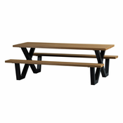 Vrtna jedilna miza s klopmi WOOOD Tablo, 206 x 145 cm