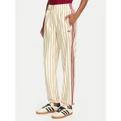 adidas Spodnji del trenirke Pinstripe Firebird Track Ptan KT1851 Kremna Regular Fit