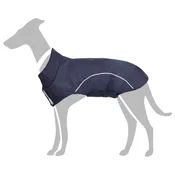 Kabanica za pse s reflektirajucim trakama, poliester, tamnoplava, velicina S