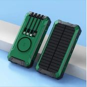 BOT Solar power bank SP5 1 panel 20000mAh s kabli zelena