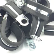 shumee 10 kosov x 21 mm gumirane kabelske P-sponke P-sponke za jeklene cevi