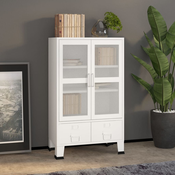 vidaXL Industrijska omara bela 70x40x115 cm kovinska