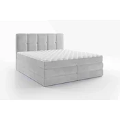 Esposa BOXSPRING POSTELJA 160 cm x 200 cm , tekstil svetlo siva