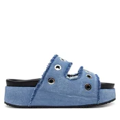 INUIKII Nizki natikači JEANS STUDS moder denim