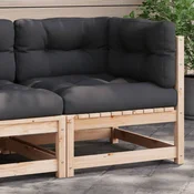 Kutna vrtna sofa od masivne borovine s jastucima