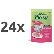 Oasy Cat Natury Adult fileji v želeju, vrečka - tuna in losos - 70 g 24 x 70 g