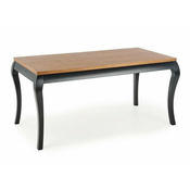 Miza Houston 1202 (Temen hrast + Črna) Temen hrast, Črna, 78x90x160cm, Podaljšanje, Naravni furnir, Les