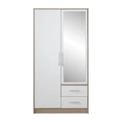 Garderobna omara SMART z ogledalom SR3 - bela