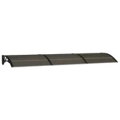 Vidaxl Nadstrešek za vrata črn 300x75 cm polikarbonat
