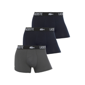 Bokserice Lacoste Cotton Strech Trunk 3P - grey/navy