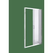 M B Tuš vrata drsna SLIDE 140X200, krom profil, prozorno steklo 6mm, 138-142/200cm