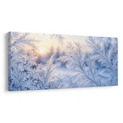 Slika mrazni ornamenti ob zori - 120x60