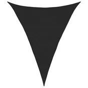 Vidaxl Senčnik jadro 160 g/m2 trikotno črno 3x4x4 m HDPE