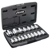 Vigor Set nasadnih kljuceva V7512/17, 1/2, Dvanaestougaoni, 17 komada