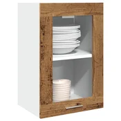 Viseci stakleni ormaric Lyon Staro drvo 40x31x60 cm Konstruirano drvo