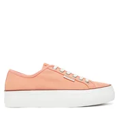 Tenis superge Calvin Klein Jeans Vulc Flatform Ctn Logo Tag YW0YW01838 Oranžna