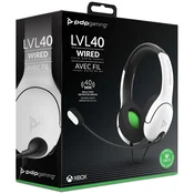 PDP žične slušalke LVL40 bele barve za Xbox One & Xbox Series