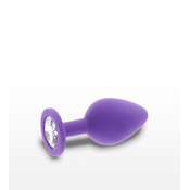 Diamond Booty Jewel Purple Medium – silikonski analni plug, 8 cm