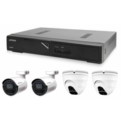 Avtech Komplet kamer 1x NVR AVH1104, 2x 2MPX IP Bullet kamera DGM2103SV in 2x 2MPX IP Dome kamera DGM2203SVSE + 4x UTP kabel 1x RJ45 - 1x RJ45 Cat5e 15m!