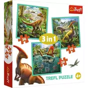 TREFL Puzzle Svet Dinosaurusa 3u1 (20/36/50 delova)