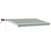 Rucni okvir tende s LED-ima Zelena i bijela 3,5 x 2,5 m