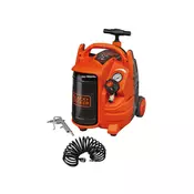 Black & Decker BD 195/5-MY-T zračni kompresor brez olja, 5 L / 10 barov / 1,1kW / 1,5 KM