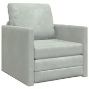 Krevet na razvlacenje Svijetlo siva 74 x 77 x 81 cm Baršun
