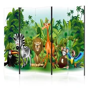 artgeist Paravan Jungle Animals I, 5-Delni, Dvostranski