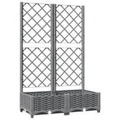 Vidaxl Vrtni lonček Svetlo siva 80 x 40 x 121,5 cm