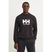 Pamucna dukserica Helly Hansen HH LOGO za muškarce, boja: crna, s tiskom, 30395
