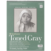 Strathmore Serie 400 Toned Gray Sketch Pad Skicirka 36 x 28 cm 118 g