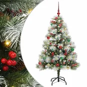 Vidaxl Umestno božično drevo z LED lučmi Zelena in bela 150 cm